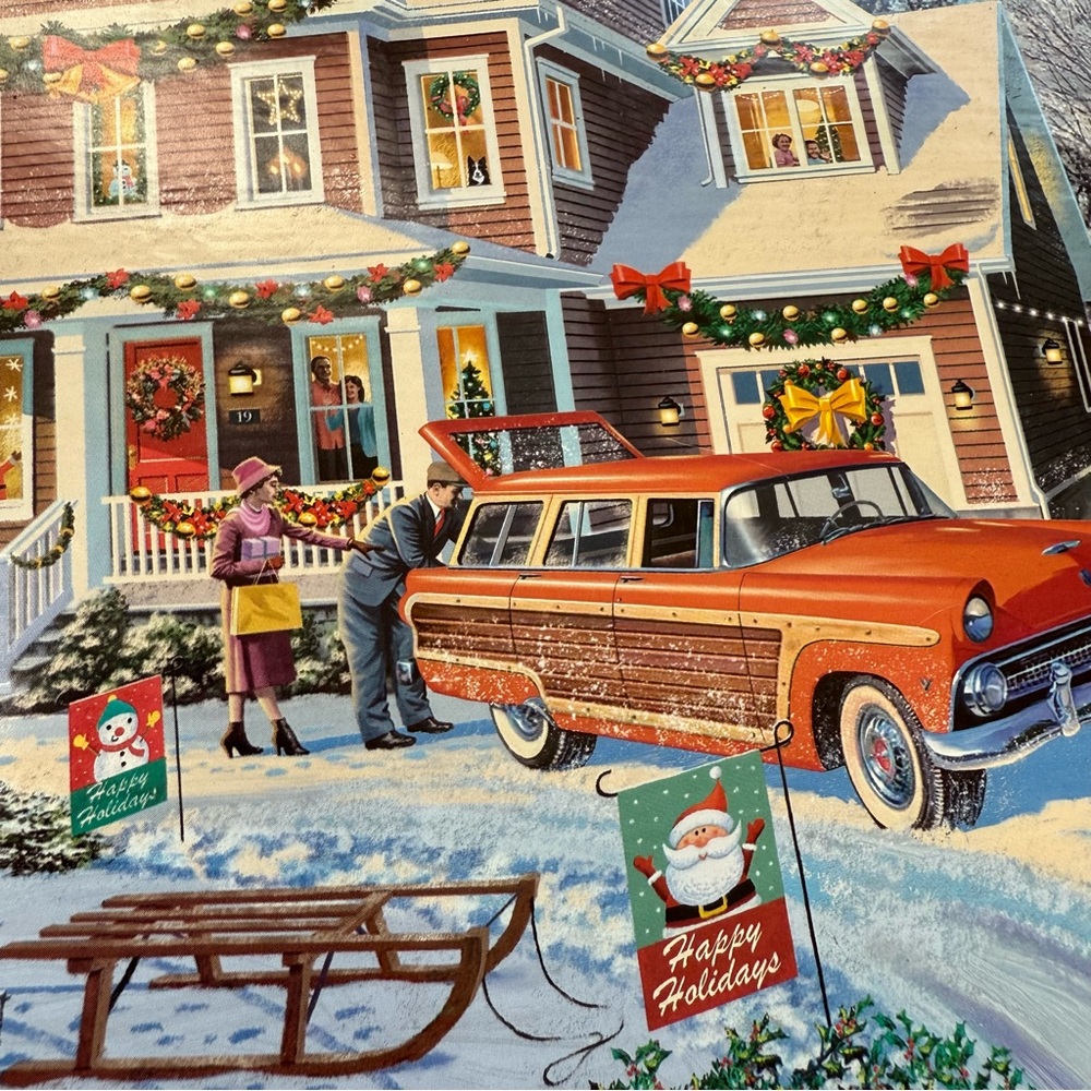 WHITE MOUNTAIN 1000pc Family Christmas jigsaw puzzle - Picture 3 of 7